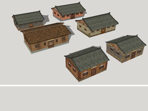 精品6套新农村特色小镇3A4A公厕SU模型设计图 高效设计解决方案